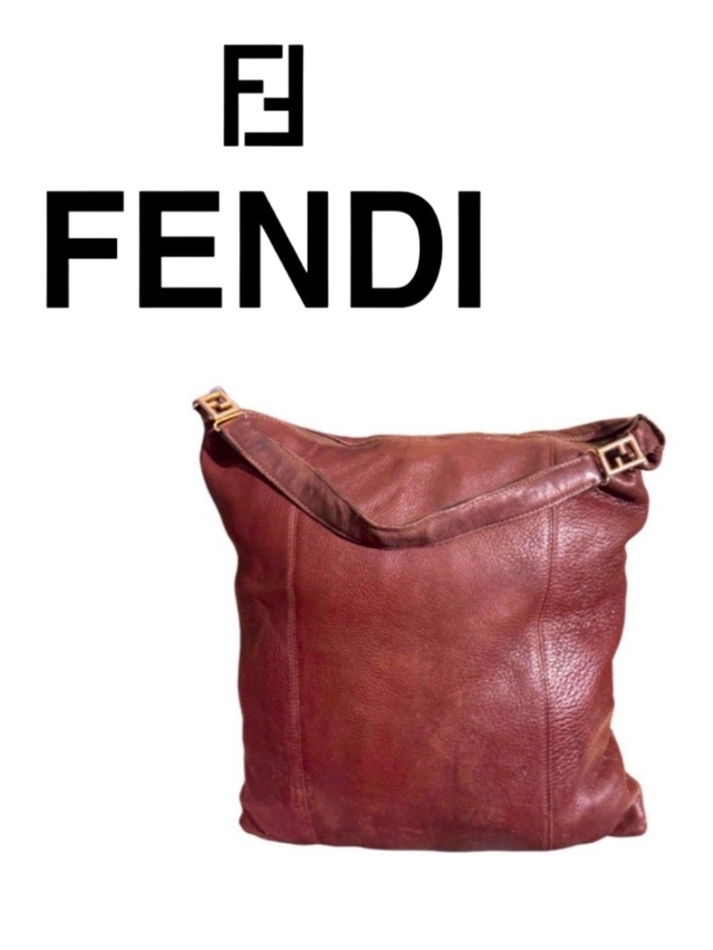 Vintage Fendi Hobo Pebble Leather